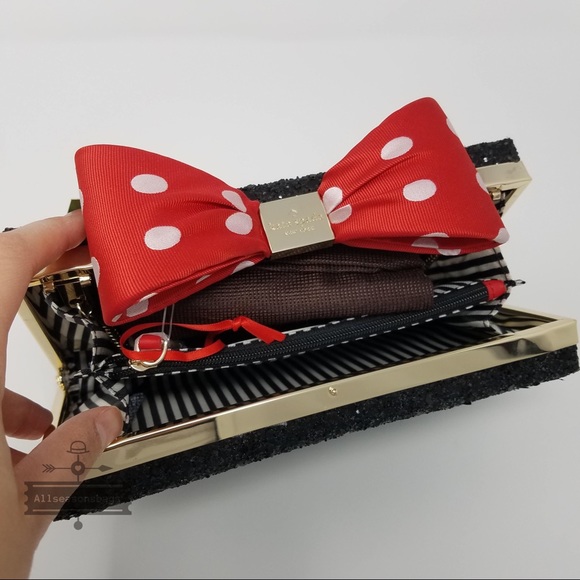 Kate spade Minnie Mouse bow clasp crossbody black - Picture 7 of 8